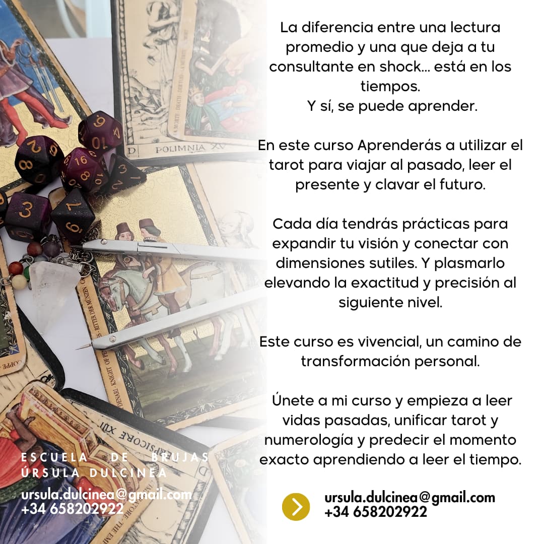 curso tarot avanzado leer el tiempo en el tarot