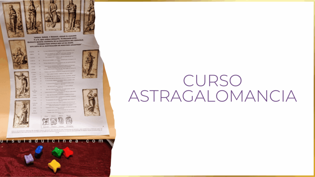 Oráculo griego con tabas, imagen representativa del curso de astragalomancia.