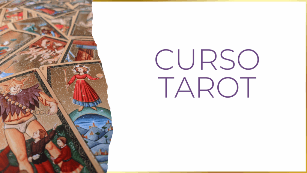 Portada del curso de Tarot Estensi Dorado del Renacimiento impartido por Úrsula Dulcinea, con ilustración del mazo dorado y símbolos renacentistas