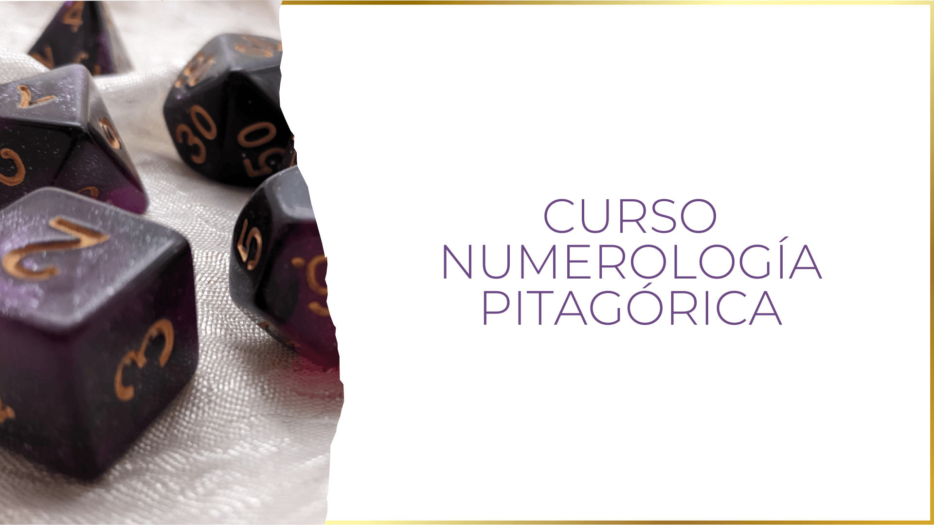 Dados púrpura con números, foto para el curso de numerología pitagórica.